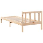 vidaXL Cadre de lit extra long sans matelas 100x210 cm bois massif pin