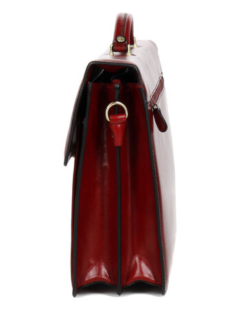 Cartable Hype en cuir KATANA 2 soufflets 38 cm 63025 Rouge La Poste