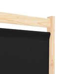vidaXL Cloison de séparation 5 panneaux Noir 200 x 170 x 4 cm Tissu