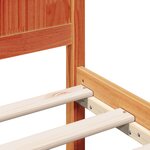 vidaXL Cadre de Lit Marron Ciré Bois de pin massif 90 x 190 cm Durable