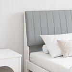 vidaXL Tête de lit capitonnée Gris clair 200 cm Pin massif