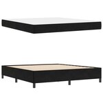 vidaXL Cadre de lit avec matelas Noir 180 x 200 cm tissu