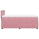vidaXL Sommier à lattes de lit avec matelas Rose 100x200 cm Velours