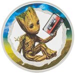 Pièce de monnaie en Argent 2 Dollars g 31.1 (1 oz) Millésime 2025 Marvel Niue GROOT