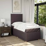 vidaXL Sommier à lattes de lit avec matelas Marron foncé 90x200 cm