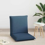 vidaXL Fauteuil de sol ajustable Bleu Tissu