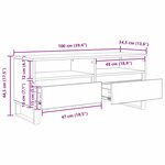 vidaXL Meuble TV avec tiroir Bois Ancien 100 x 34 5 x 44 5 cm