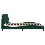 vidaXL Cadre de lit sans matelas vert foncé 200x200 cm velours