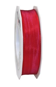 Ruban de soie acetat laitonné lyon 25-m-rouleau 25 mm framboise