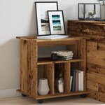vidaXL Armoire à roulettes vieux bois 60x45x60 cm bois d'ingénierie