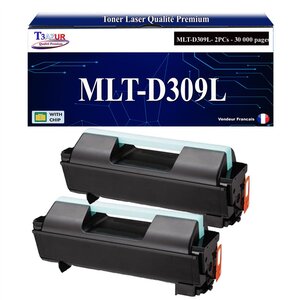 T3AZUR - 2x Toners compatibles avec Samsung MLT-D309L MLTD309L pour Samsung ML-5510 ML-5510N ML-5510ND ML-5515ND ML-6510 ML-6510N ML-6510ND ML-6515ND