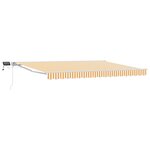 vidaXL Cadre de store manuel avec LEDs Jaune et blanc 4 × 3 m