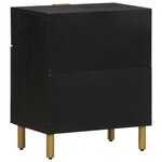 vidaXL Table de chevet noir 50x33x60 cm bois d'ingénierie