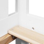 vidaXL Ensemble de lit de jour et de banc et toit sans matelas blanc