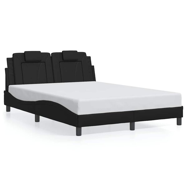 vidaXL Cadre de lit Viana sans matelas noir 140x190 cm similicuir
