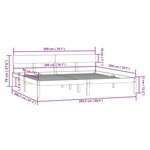 vidaXL Cadre de lit Blanc Bois de pin massif 200x200 cm