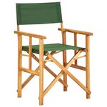 vidaXL Chaises de metteur en scène 2 Pièces Bois massif d'acacia Vert