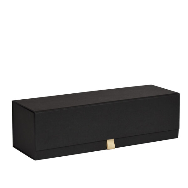 Boîte longue luxe noir mat à fermeture aimantée 33 x 10 x 9.5 cm