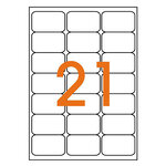 2100 Étiquettes Inkjet Mtel 63.5X38.1