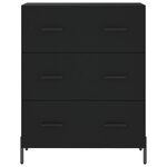 vidaXL Buffet noir 69 5x34x90 cm bois d'ingénierie