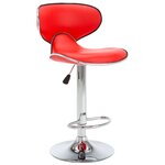 vidaXL Tabourets de bar 2 Pièces rouge similicuir