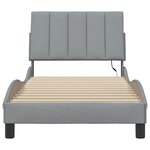 vidaXL Cadre de lit sans matelas Hanko gris clair 90x190 cm tissu