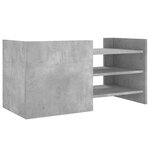 vidaXL Meuble TV gris béton 80x35x40 cm bois d'ingénierie