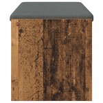 vidaXL Banc d'entrée avec coussin Bois ancien 103 x 38 x 40 cm
