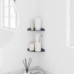 vidaXL Étagère flottante avec étagère 2 Pièces Anthracite 15 x 15 x 2 cm