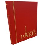 PERFECTA : Classeur fixe pour timbres Souvenir de Paris (Petit modèle-Pages Noires-16p. Blanc)