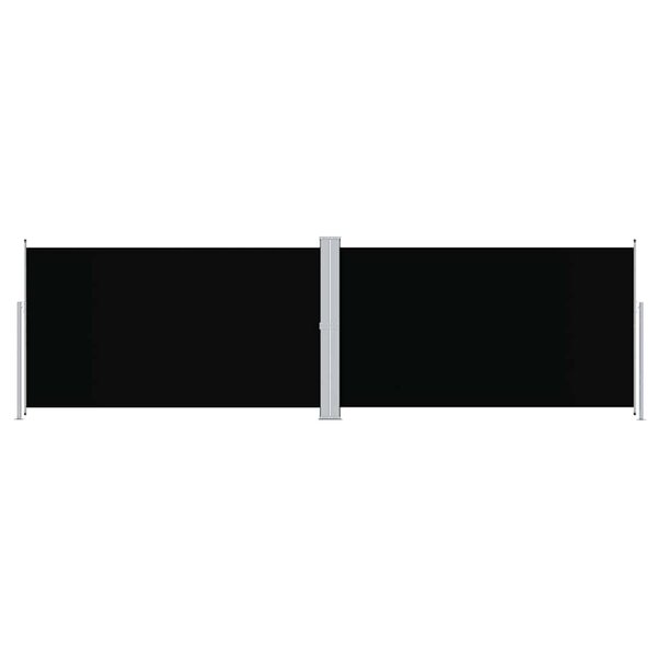 vidaXL Auvent latéral rétractable Noir 180x600 cm