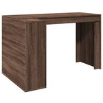 vidaXL Bureau chêne marron 123 5x73 5x75 cm bois d'ingénierie