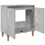 vidaXL Meuble de lavabo gris béton 58x33x60 cm bois d'ingénierie
