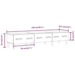 vidaXL Meuble TV Sonoma gris 150x34 5x30 cm Bois d'ingénierie
