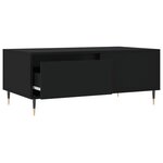 vidaXL Table basse Noir 90x50x36 5 cm Bois d'ingénierie