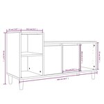 vidaXL Meuble TV Blanc 100x35x55 cm Bois d'ingénierie