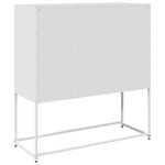 vidaXL Buffet blanc 100 5x39x107 cm acier laminé à froid