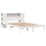 vidaXL Lit bibliothèque sans matelas blanc 140x200 cm bois pin massif