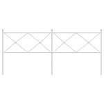 vidaXL Tête de lit métal blanc 200 cm