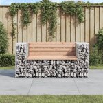 vidaXL Banc jardin design gabion 143x71x65 5 cm bois massif de douglas