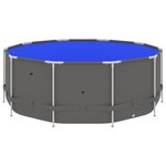 Vidaxl piscine avec cadre en acier 367x122 cm anthracite