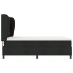 vidaXL Lit à ressorts avec matelas Noir 160 x 200 cm tissu