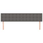 vidaXL Têtes de lit 2 Pièces Gris 100x5x78/88 cm Similicuir