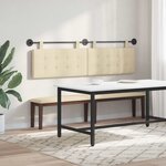 vidaXL Tête de lit suspendue Crème Tissu