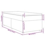 vidaXL Sommier à lattes de lit et matelas Gris foncé 90x190 cm Tissu
