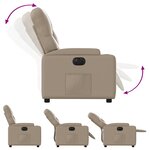 vidaXL Fauteuil inclinable électrique Cappuccino Similicuir