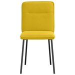 vidaXL Chaises à manger lot de 6 jaune velours