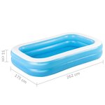 Bestway piscine gonflable rectangulaire 262x175x51 cm bleu et blanc
