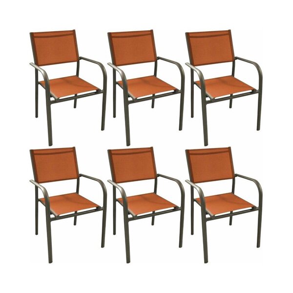 Fauteuil en aluminium duca (lot de 6)