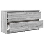 vidaXL Meuble TV sonoma gris 100x35x54 cm bois d'ingénierie